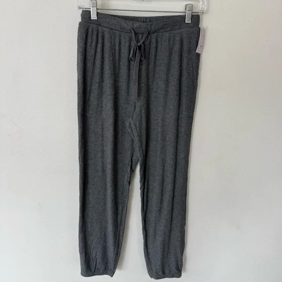Auden grey cozy ribbed jogger pajama pants size XS NEW! - Picture 2 of 8